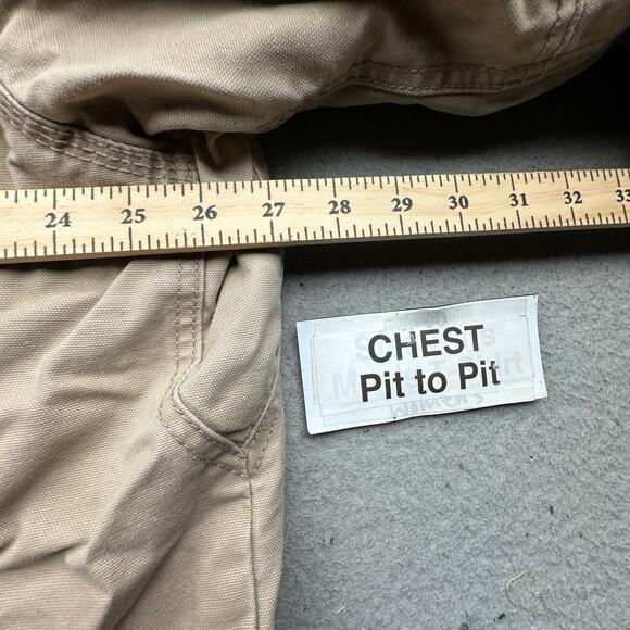 Ariat FR Jacket Mens XL NFPA 2112 CAT 4 Heavy Utility Coat Tan Khaki Canvas - Picture 4 of 16